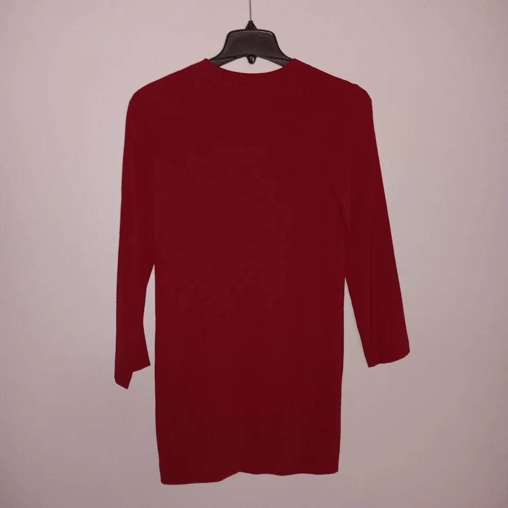 Sandro paris women's dress size S red long sleeve valentine party cockta… - Picture 2 of 8